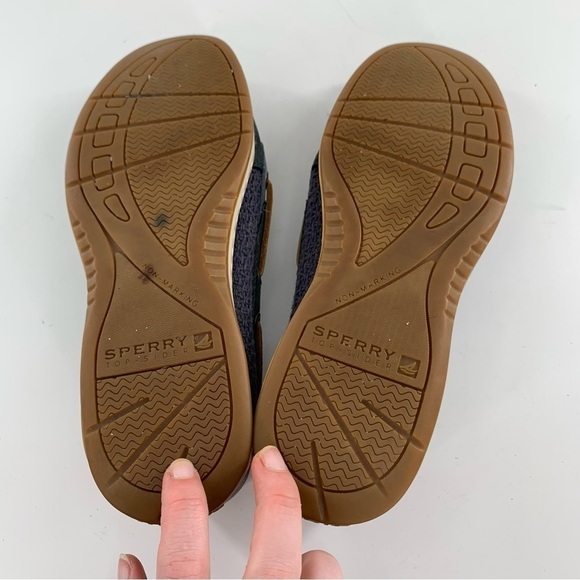 Sperry womens flats size 6.5 navy blue suede lace up preppy boat shoes - Picture 7 of 13